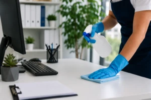 Muğla Detaylı Yüzey Temizliği hizmeti ile ofis masa ve çalışma yüzeylerinin profesyonel temizliği.